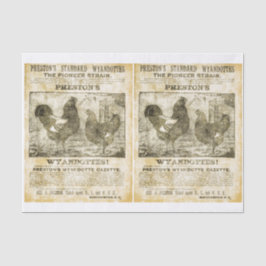 Papel De Seda Rooster desejado (imagens duplas)