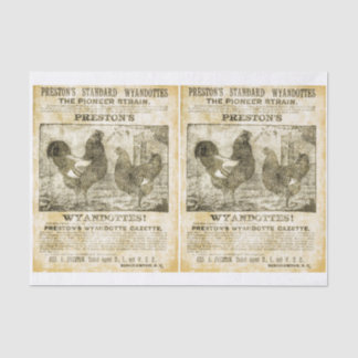 Papel De Seda Rooster desejado (imagens duplas)