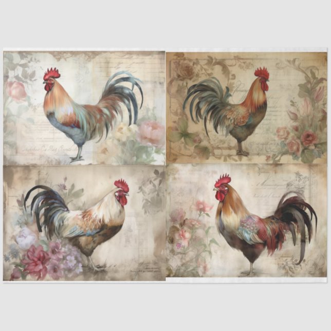 Papel De Seda Roosters (Frente )