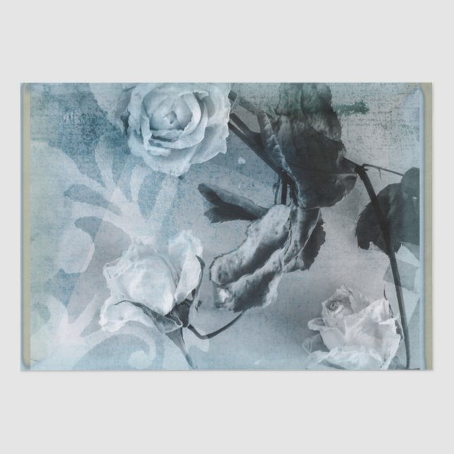 Papel De Seda Rosa azul (Frente )