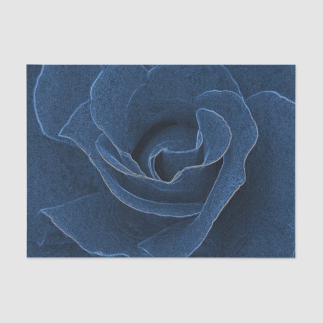 Papel De Seda Rosa azul velvet (Frente )