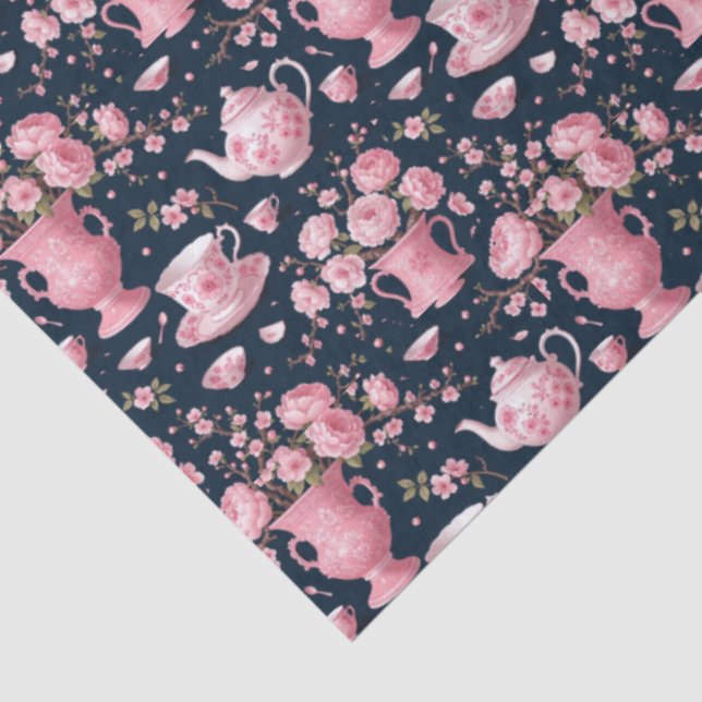 Papel De Seda Rosa Bege Branco Bla Padrão de Decoupagem Chinesa (Detalhes )