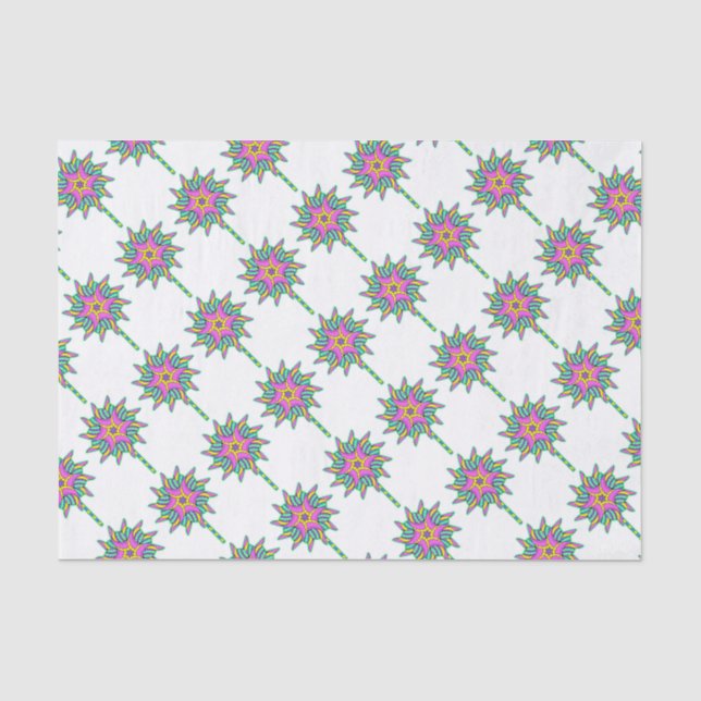 Papel De Seda Rosa Cata-Vento (Frente )