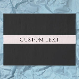 Papel De Seda Rosa claro Blush Stripe e Texto Editável Elegante