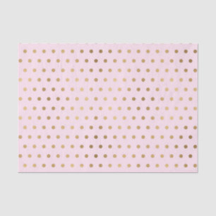 Papel De Seda Rosa com Bolinhas Douradas (Design série 46 rosa)