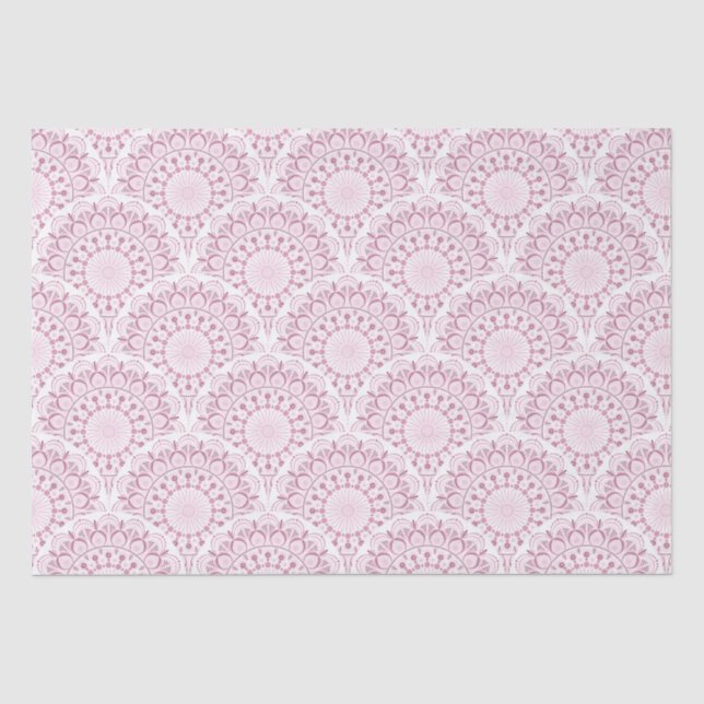 Papel De Seda Rosa Confetti Lace Art Deco Artesanato (Frente )