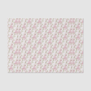 Papel De Seda Rosa cor-de-rosa floral do vintage elegante