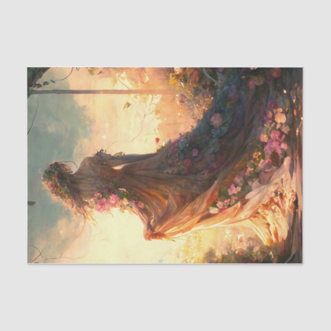 Papel De Seda Rosa da manhã (Frente )