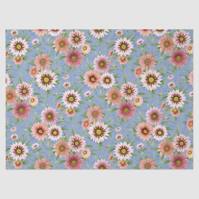 Papel De Seda Rosa Daisy Floral (Frente )
