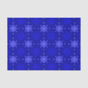 Papel De Seda Rosa de compasso de azul de oceano