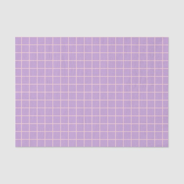 Papel De Seda Rosa de Grade e Lavanda (Frente )