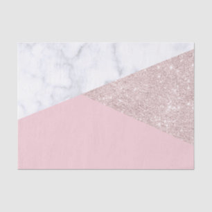 Papel De Seda Rosa de mármore branco do brilho cor-de-rosa