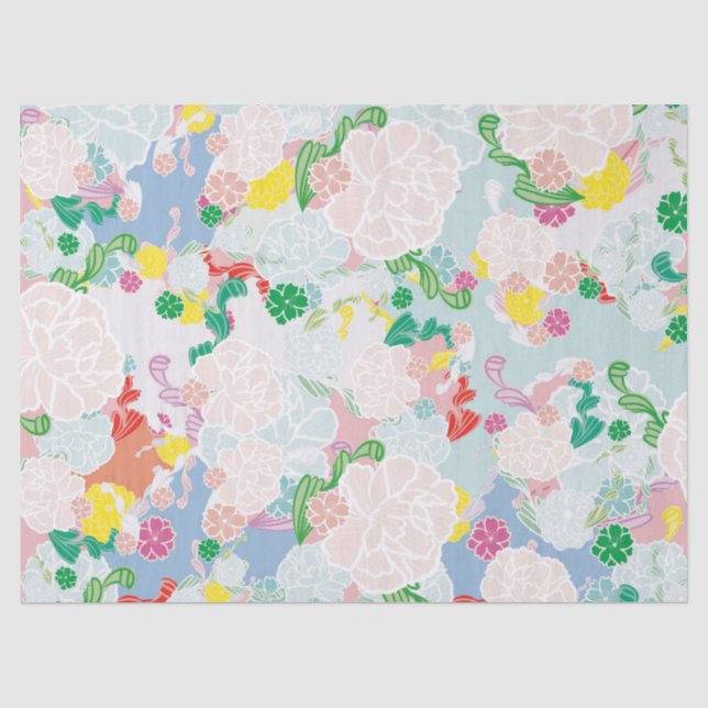 Papel De Seda Rosa-de-pedras (Frente )