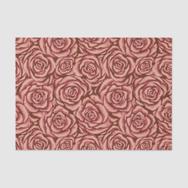 Papel De Seda Rosa de pincel (Frente )