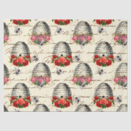 Papel De Seda Rosa de Vintage e desacoplamento de colmeia