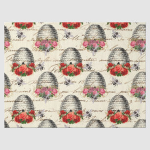 Papel De Seda Rosa de Vintage e desacoplamento de colmeia