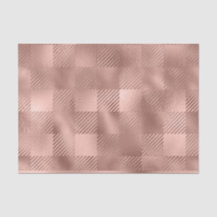 Papel De Seda Rosa dourado com visual folha de alumínio xadrez b