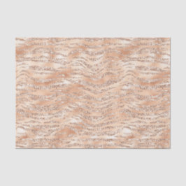 Papel De Seda Rosa Dourado Faux Glitter Zebra Stripes