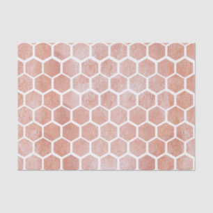 Papel De Seda rosa dourado,padrão do cubo das abelhas, geométr