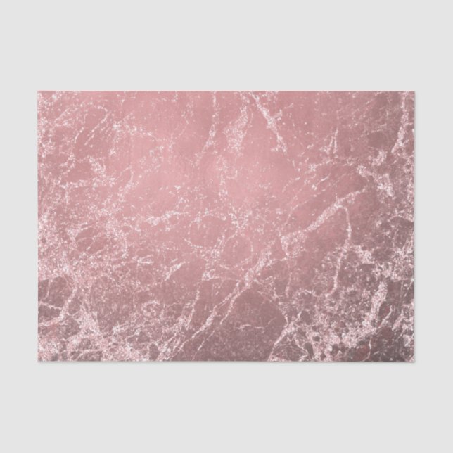 Papel De Seda Rosa Dourado Rosa Moderno Tendência Glam Marmore C (Frente )