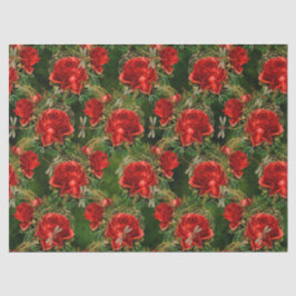 Papel De Seda Rosa e Dragonflies (Design 12)