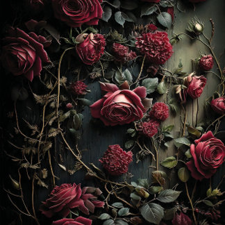 Papel De Seda Rosa Escura Floresce