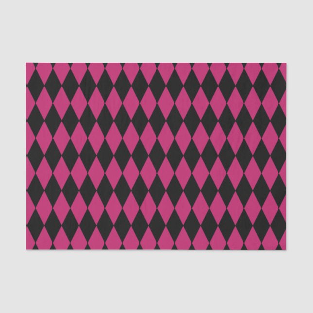 Papel De Seda Rosa feito sob encomenda do Harlequin/lenço de (Frente )