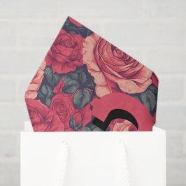 Papel De Seda Rosa Feminina Floral 90º Aniversário