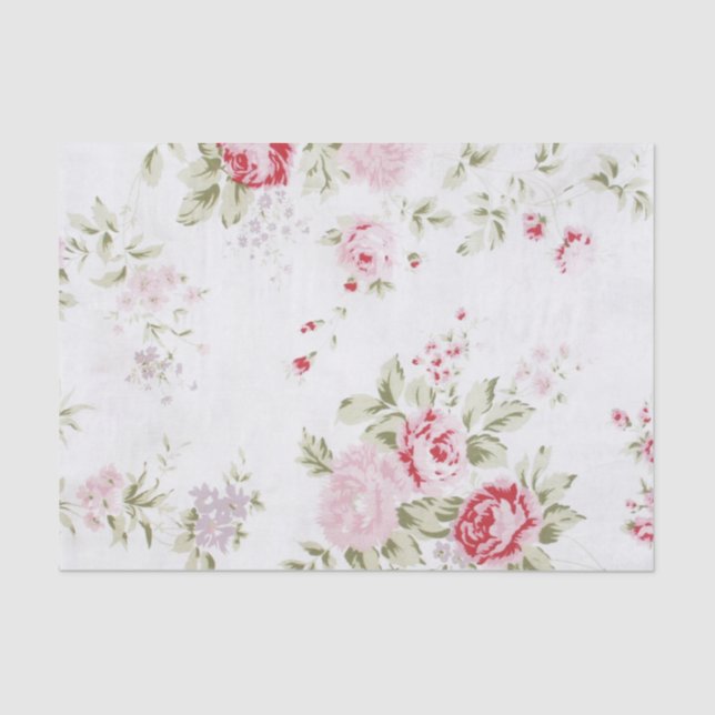 Papel De Seda Rosa gasto floral (Frente )