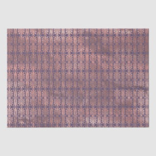 Papel De Seda Rosa Glamouroso Dourado Folha e Lavanda Art Deco