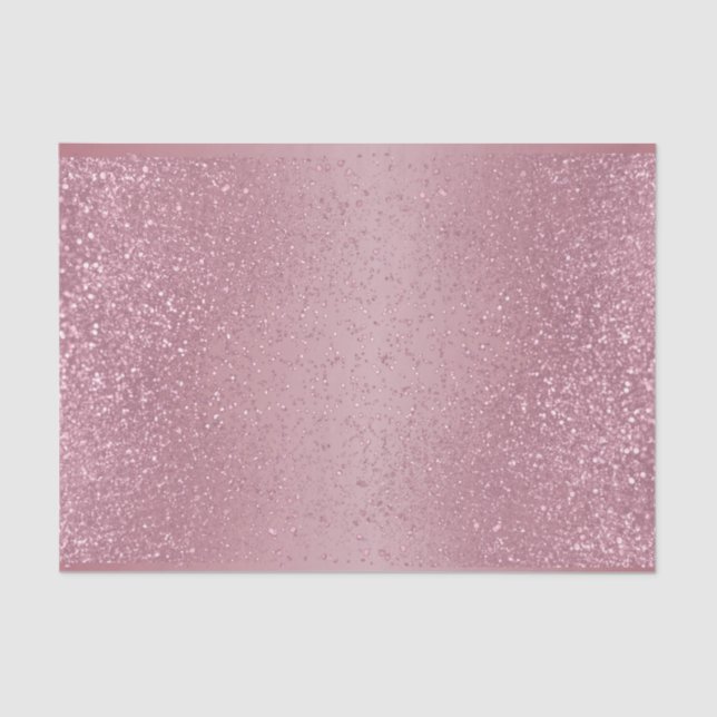 Papel De Seda Rosa Glitter no fundo do Ombre Rosa (Frente )