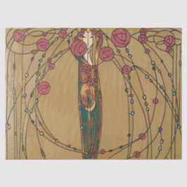 Papel De Seda Rosa House por Margaret MacDonald MacKintosh