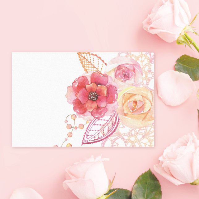 Papel De Seda Rosa Lace Miçanga Romântico (Criador carregado)