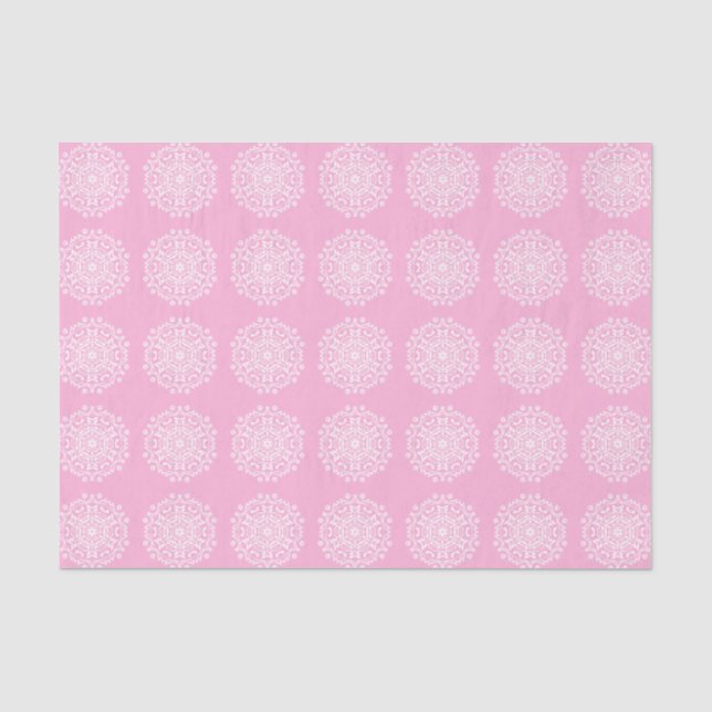 Papel De Seda Rosa Mandala (Frente )