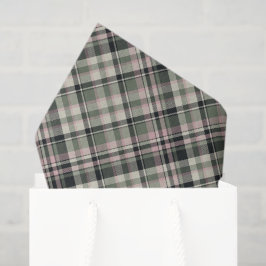 Papel De Seda Rosa Preppy Preto Verde Xadrez Natal Feriado