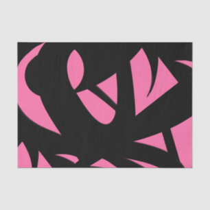 Papel De Seda Rosa/Preto Contemporâneo
