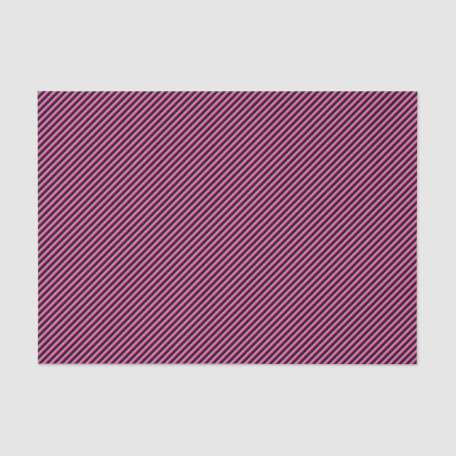 Papel De Seda Rosa Quente e Preto Diagonal Strike (Frente )