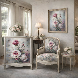 Papel De Seda Rosa Romântica Arte Decoupage