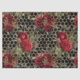 Papel De Seda Rosa vermelha 60 da Série Bee