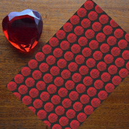 Papel De Seda Rosa vermelha Classic Black Floral