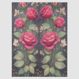 Papel De Seda Rosa vermelha grandes Trabalho de arte para Artesa