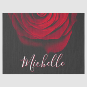 Papel De Seda Rosa vermelha monográfica personalizada fotografia