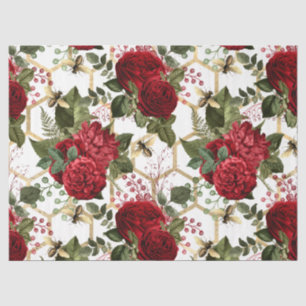 Papel De Seda Rosa vermelha Série Bee 48