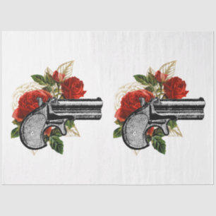 Papel De Seda Rosa vermelha Steampunk Series Design 1
