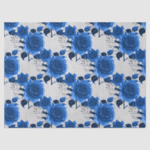 Rosas azuis na página de dissociação branca