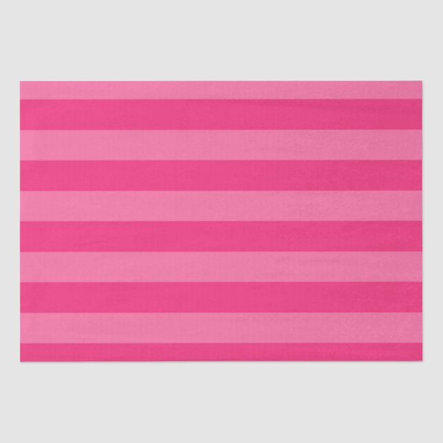 Papel De Seda Rosas claro e tiras rosadas a quente (Frente )