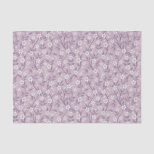 Papel De Seda Rosas Claros Tons de Malva Brancas Flores Antigas