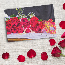 Papel De Seda Rosas Com Pérolas E Mascarada