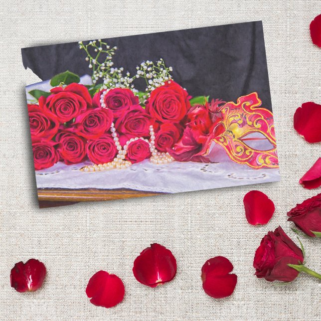 Papel De Seda Rosas Com Pérolas E Mascarada (Criador carregado)