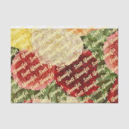 Papel De Seda Rosas Cor-de-rosa brancas-brancas, antigas e perso